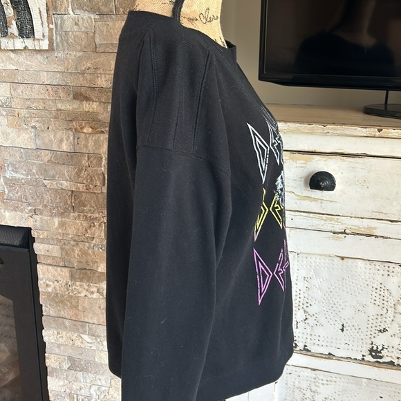 Def Leppard black graphic leopard boatneck sweatshirt rock band sweatshirt - Picture 9 of 16